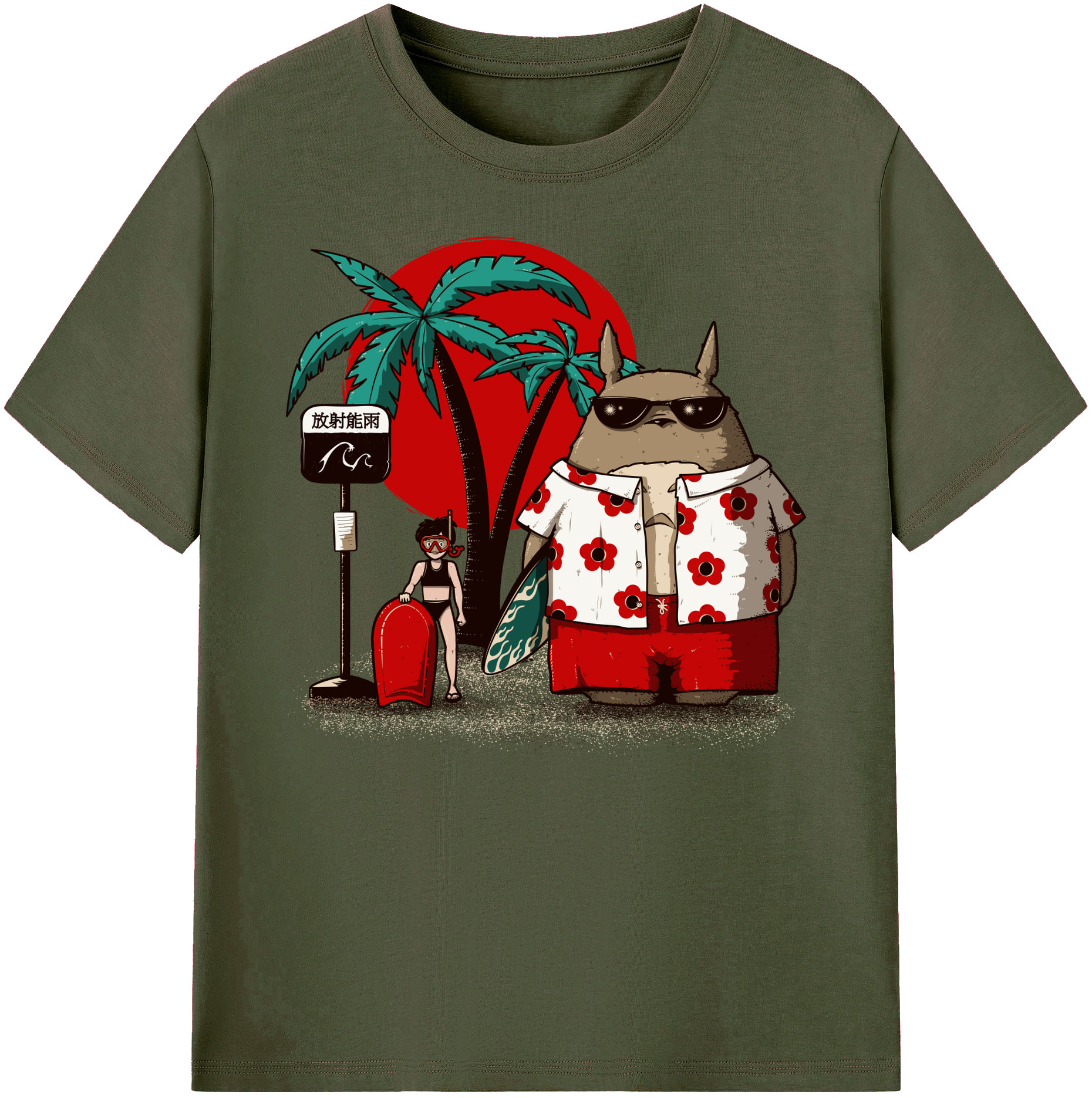 （画像用） となりのトトロ 草壁メイ 草壁サツキ My Neighbor Totoro Satsuki Kusakabe Mei Kusakabe 綿100％ メンズ半袖Tシャツ｜肌触りやわらか＆通気性